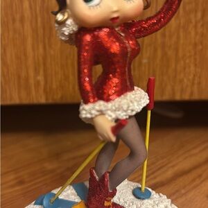Red Glitter Skier BETTY BOOP Figurine